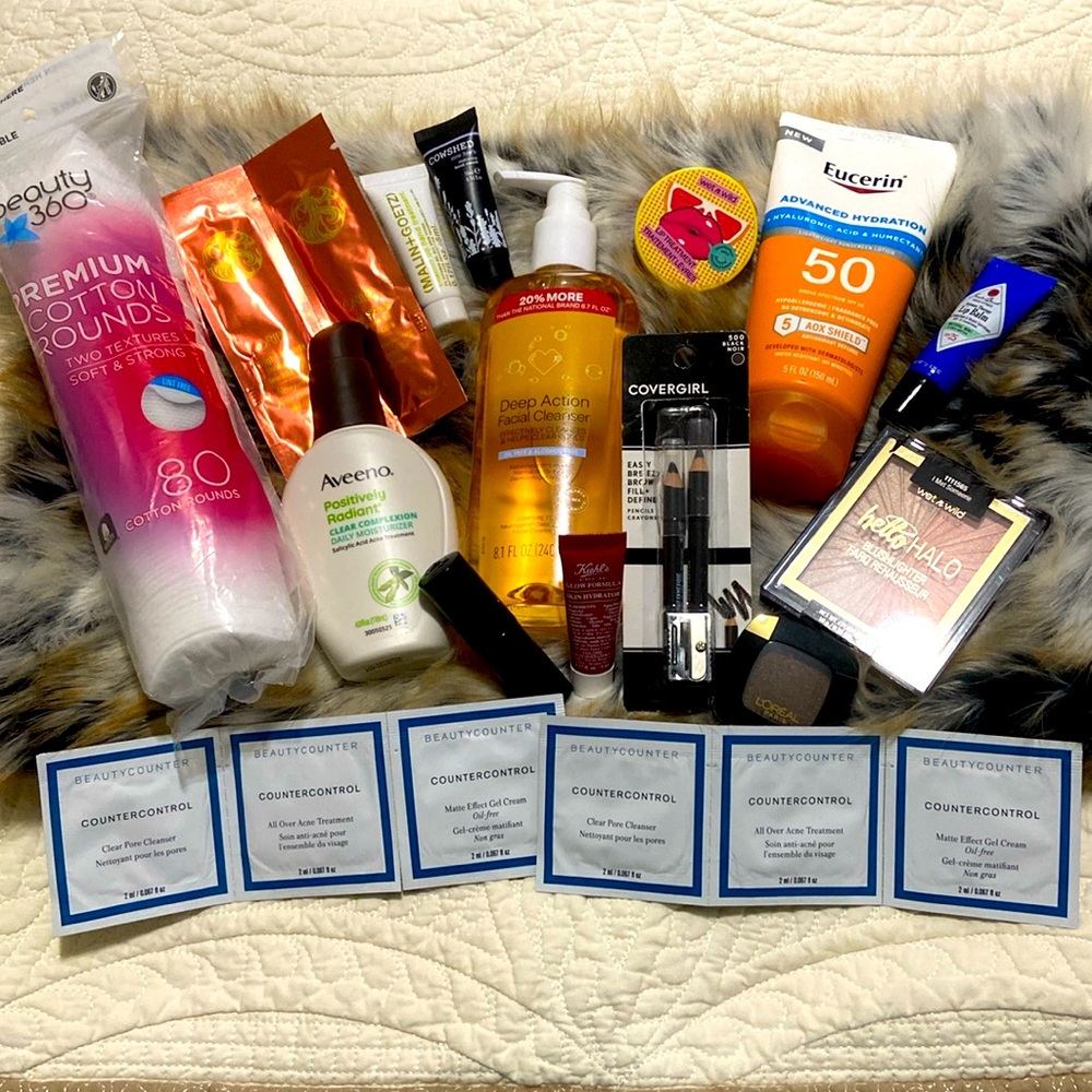 Mix of make up and beauty products